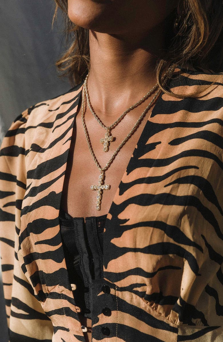 Child of Wild Nelli Cross Pendant Necklace, Alternate, color, Gold