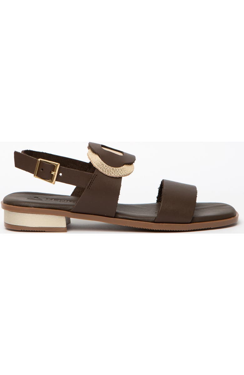 Menina Step Cala Flat Sandal, Main, color, Chocolate