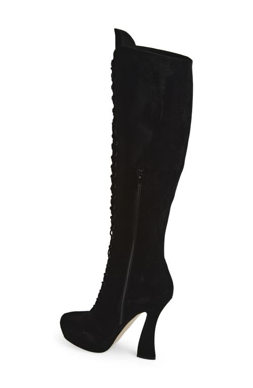 Jeffrey Campbell Pop-off Faux Suede Tall Boot In Black