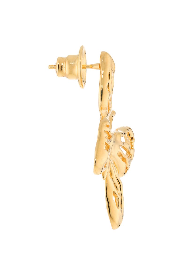 Openwork Butterfly Earrings, Alternate, color, GOLD