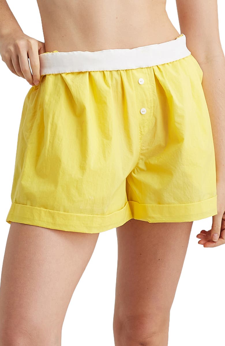 Papinelle Boyfriend Cotton Boxer Shorts, Alternate, color,