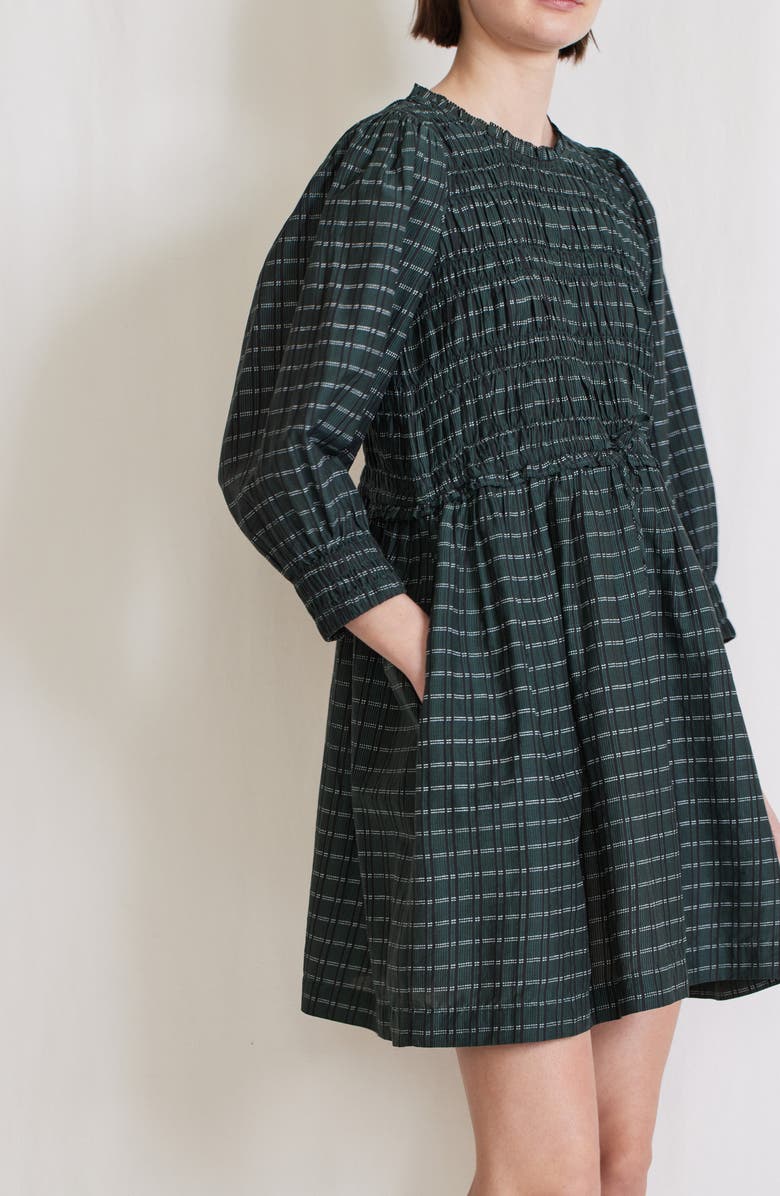 Apiece Apart Aldea Smocked Organic Cotton Babydoll Dress, Alternate, color, 