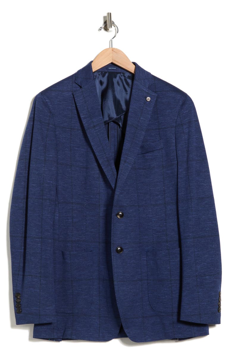 Peter Millar Bennett Glen Plaid Knit Sport Coat, Alternate, color, 