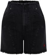 PCFG Cotton High Waist Denim Shorts
