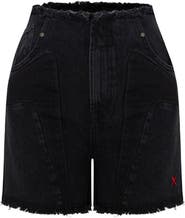 PCFG Cotton High Waist Denim Shorts