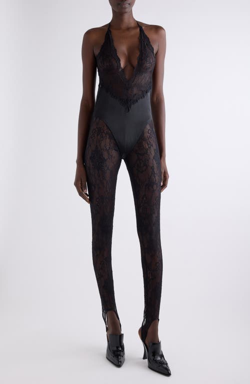 Givenchy Chandelier Lace & Jersey Bodysuit In Black