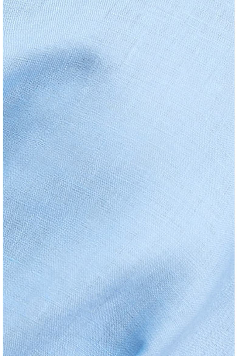 Perezzi Asymmetric Linen Button-Up Shirt, Alternate, color, BLUE JAY