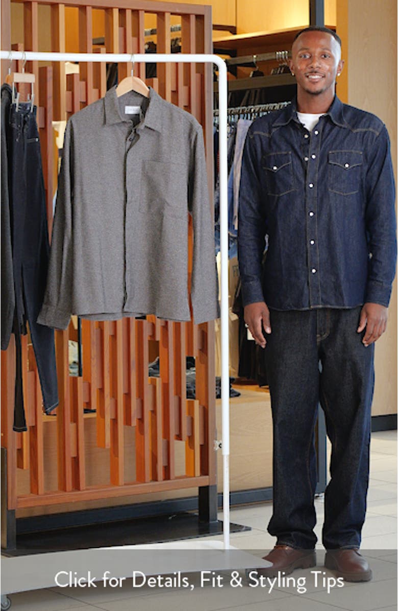 Relaxed Fit Textured Button-Up Shirt, sales video thumbnail