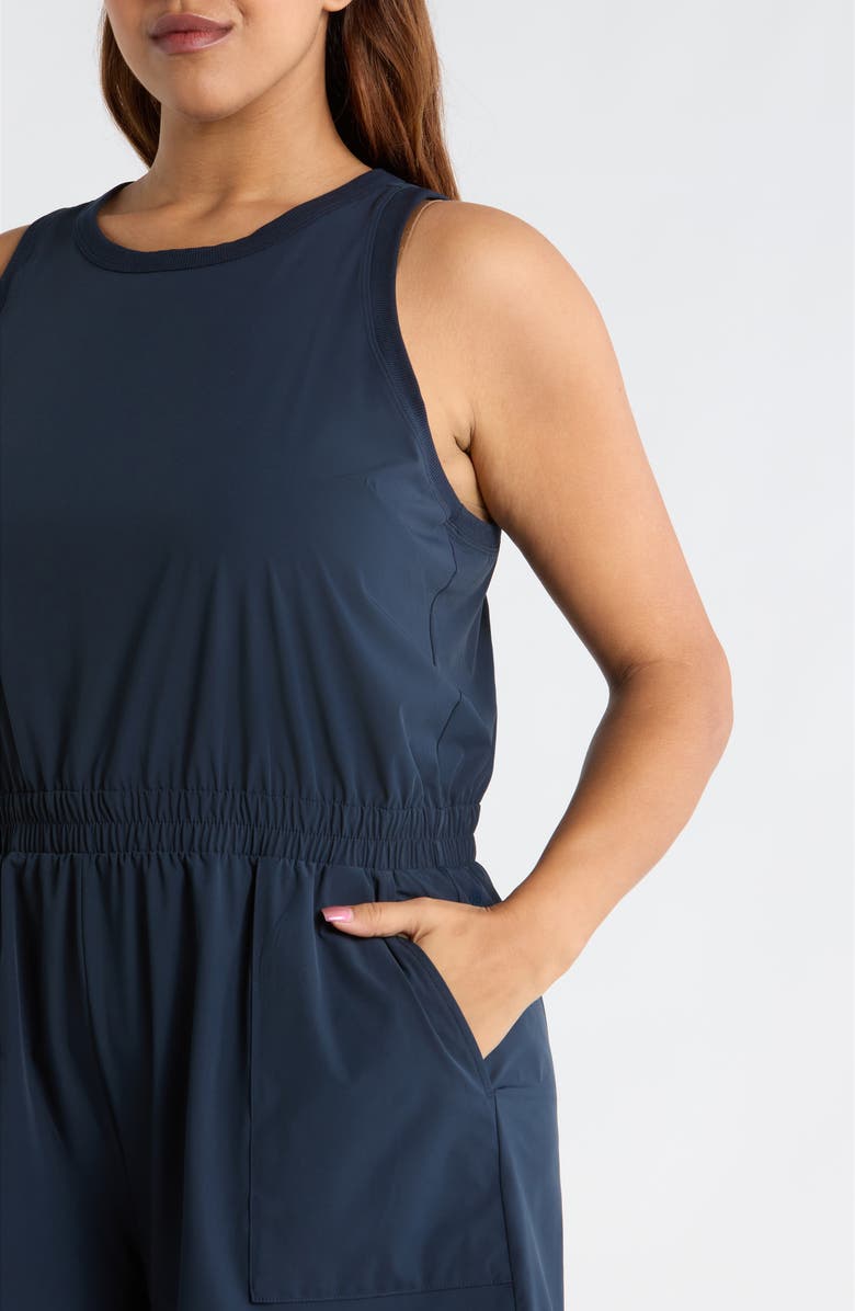 Zella Atlas Short Romper, Alternate, color, Navy Sapphire