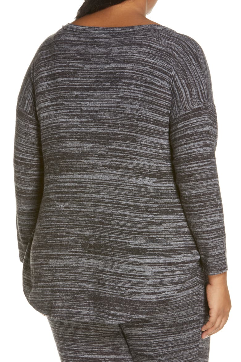 Space Dye Knit Top, Alternate, color, RAVEN MIX