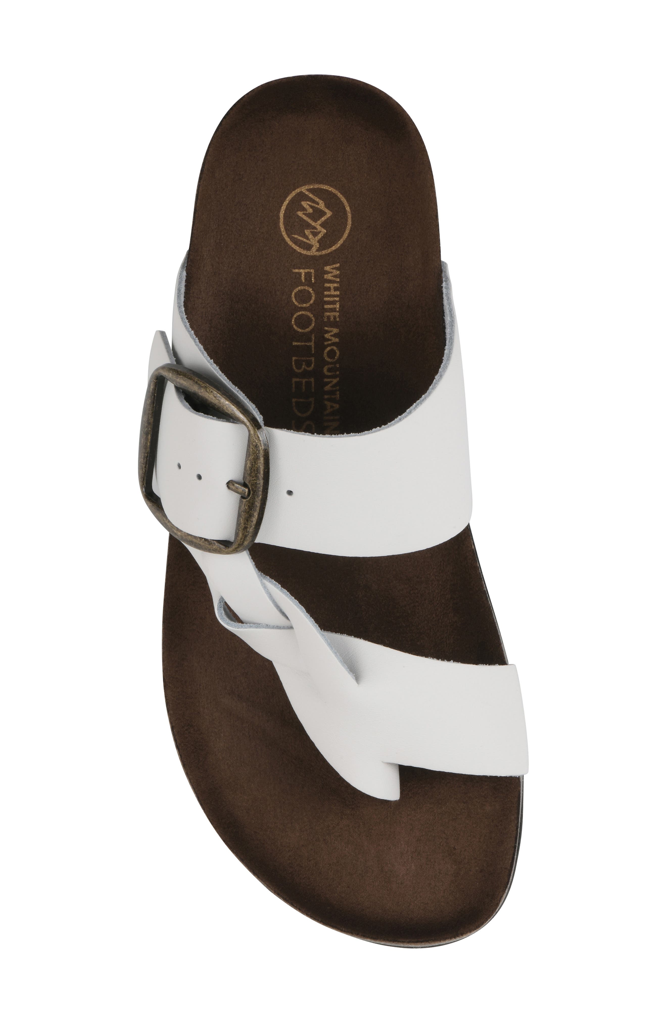 Harleta Footbed Sandal, Alternate, color, WHITE/ LEATHER