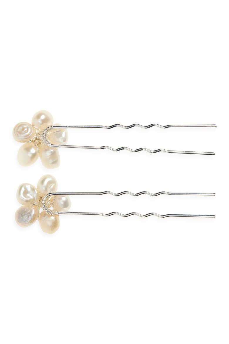 Rosalie Set of Hair Pins (Nordstrom Exclusive), Alternate, color, SILVER