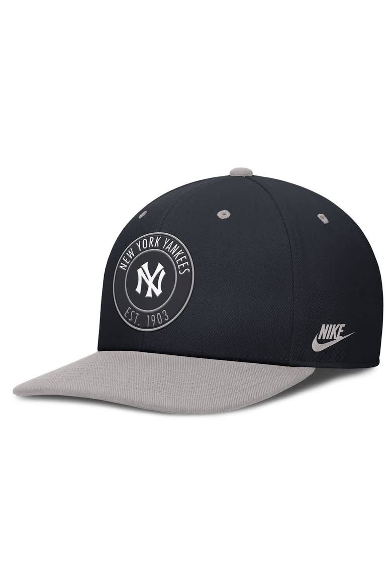 Men's Nike Navy/Gray New York Yankees Cooperstown Collection Pro Dri-FIT Snapback Hat, Main, color, Navy