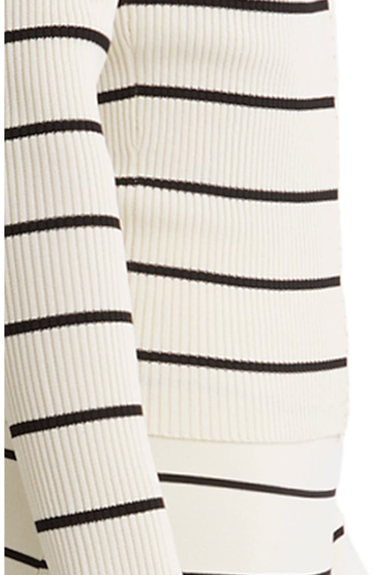 Lauralee Stripe Braid Trim Top, Alternate, color, IVORY/ BLACK