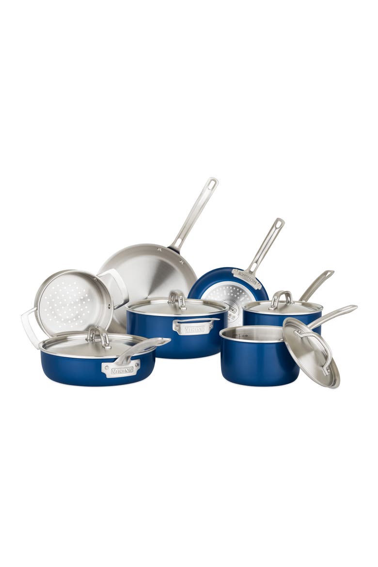 2-Ply 11-Piece Cookware Set, Main, color, BLUE
