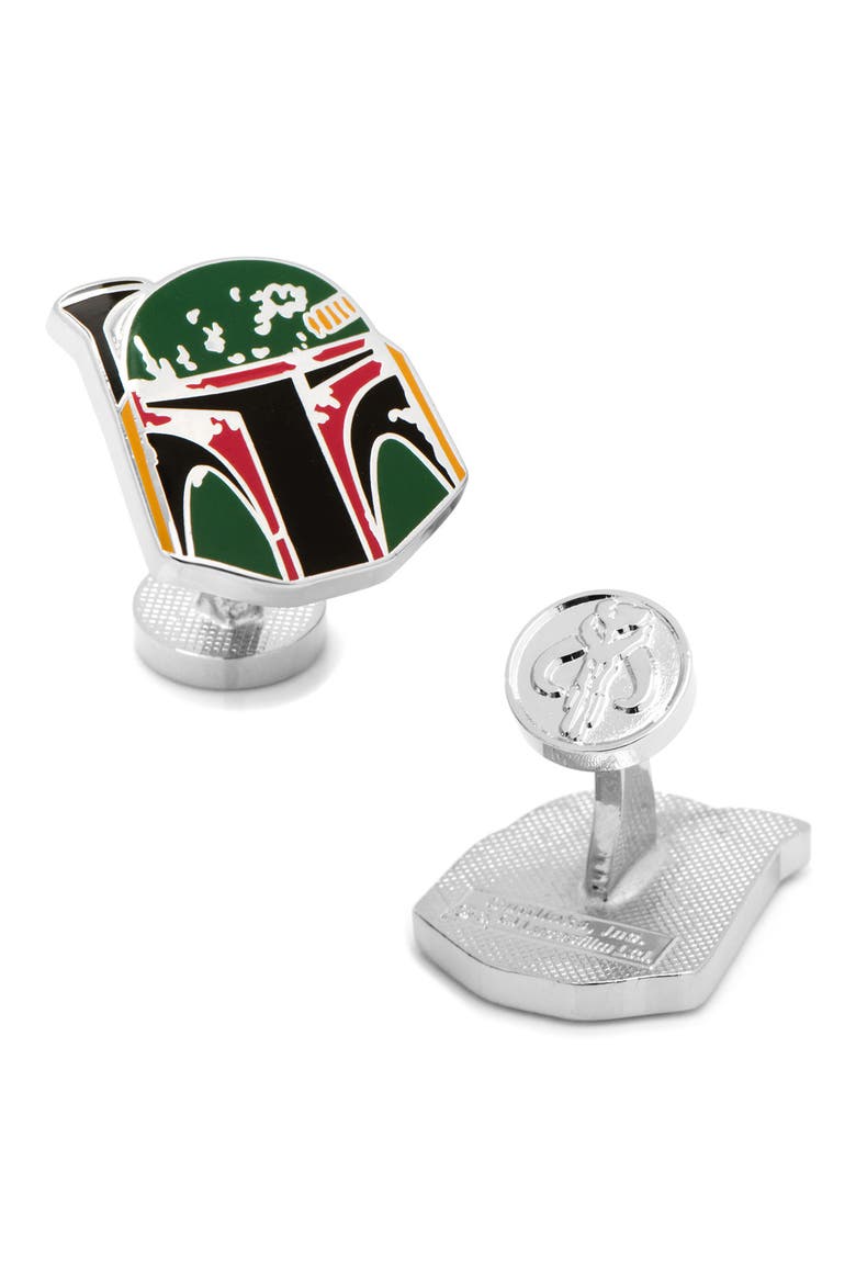 Boba Fett Cuff Links & Tie Bar Set, Alternate, color, GREEN