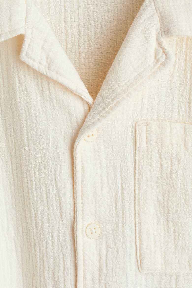 Muslin Resort Shirt, Alternate, color, Cream