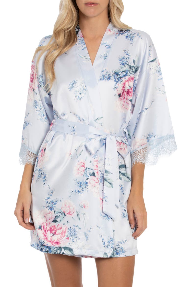 Belmont Satin & Lace Wrap, Main, color, DUSTY BLUE