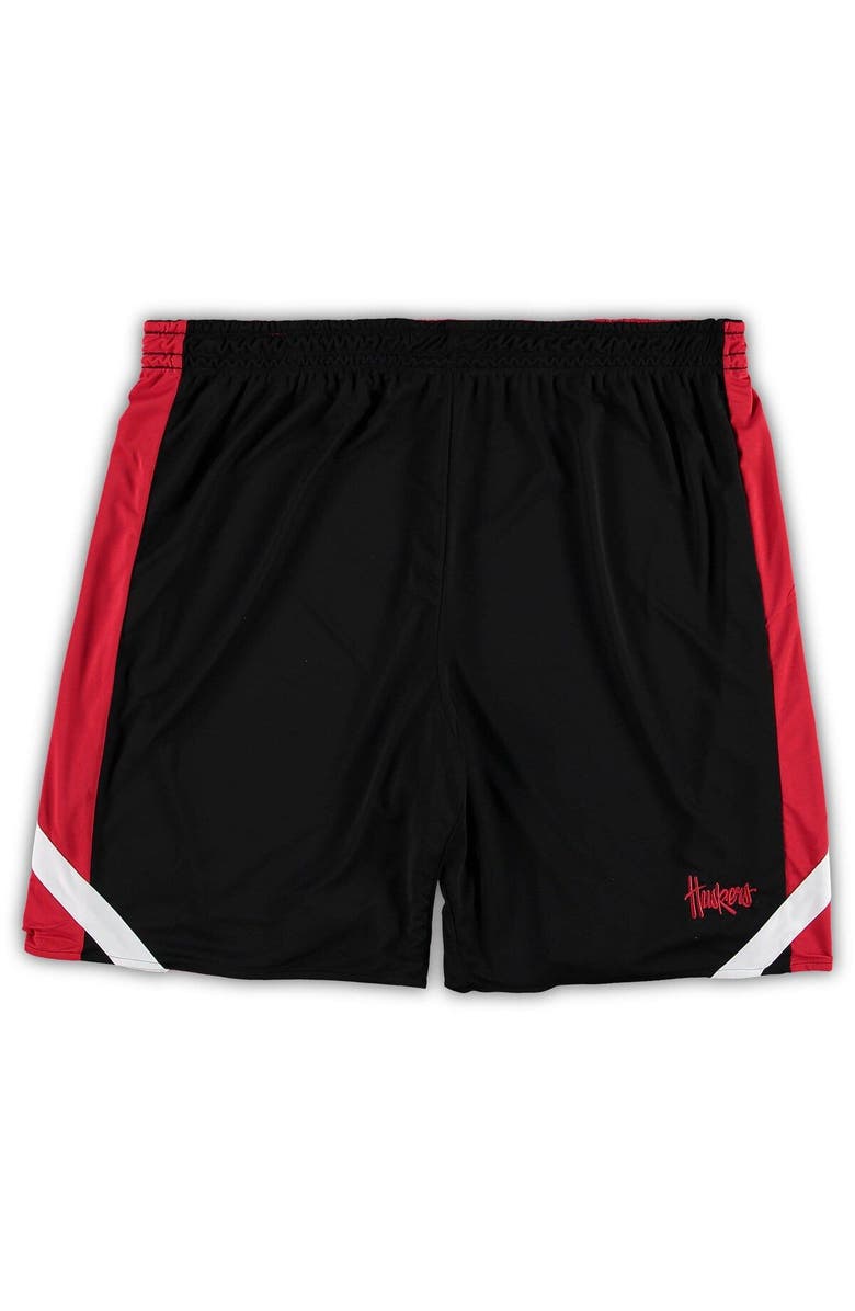 COLOSSEUM Men's Colosseum Scarlet/Black Nebraska Huskers Big & Tall Team Reversible Shorts, Alternate, color, 