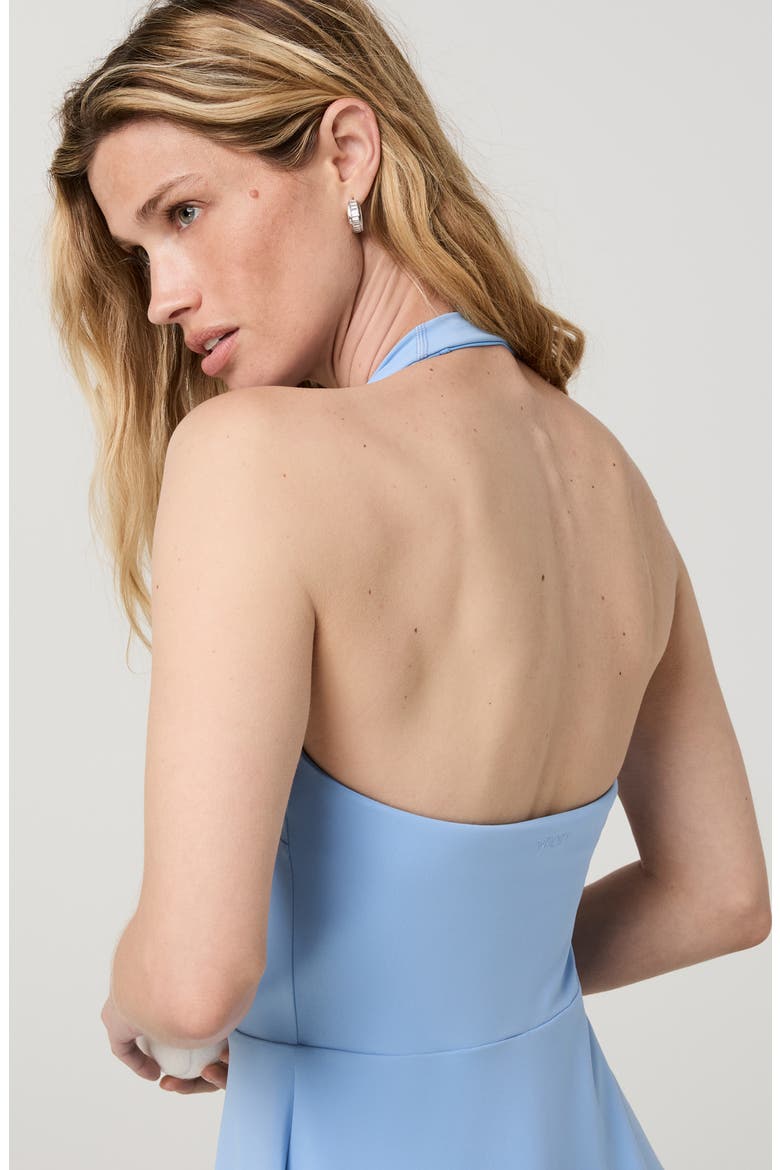 Tiebreak Halter Dress, Alternate, color, LIGHT OASIS BLUE