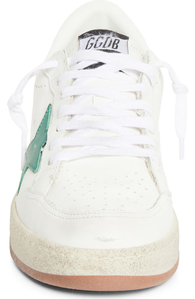 Golden Goose Ball Star 2 Low Top Sneaker, Alternate, color, White/ Green/ Silver