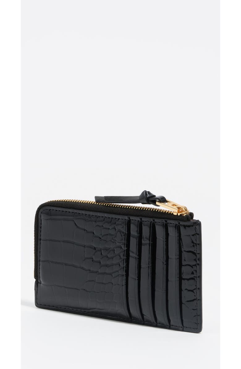 Bimba y Lola Rigid Shiny Textured Purse, Alternate, color, Black