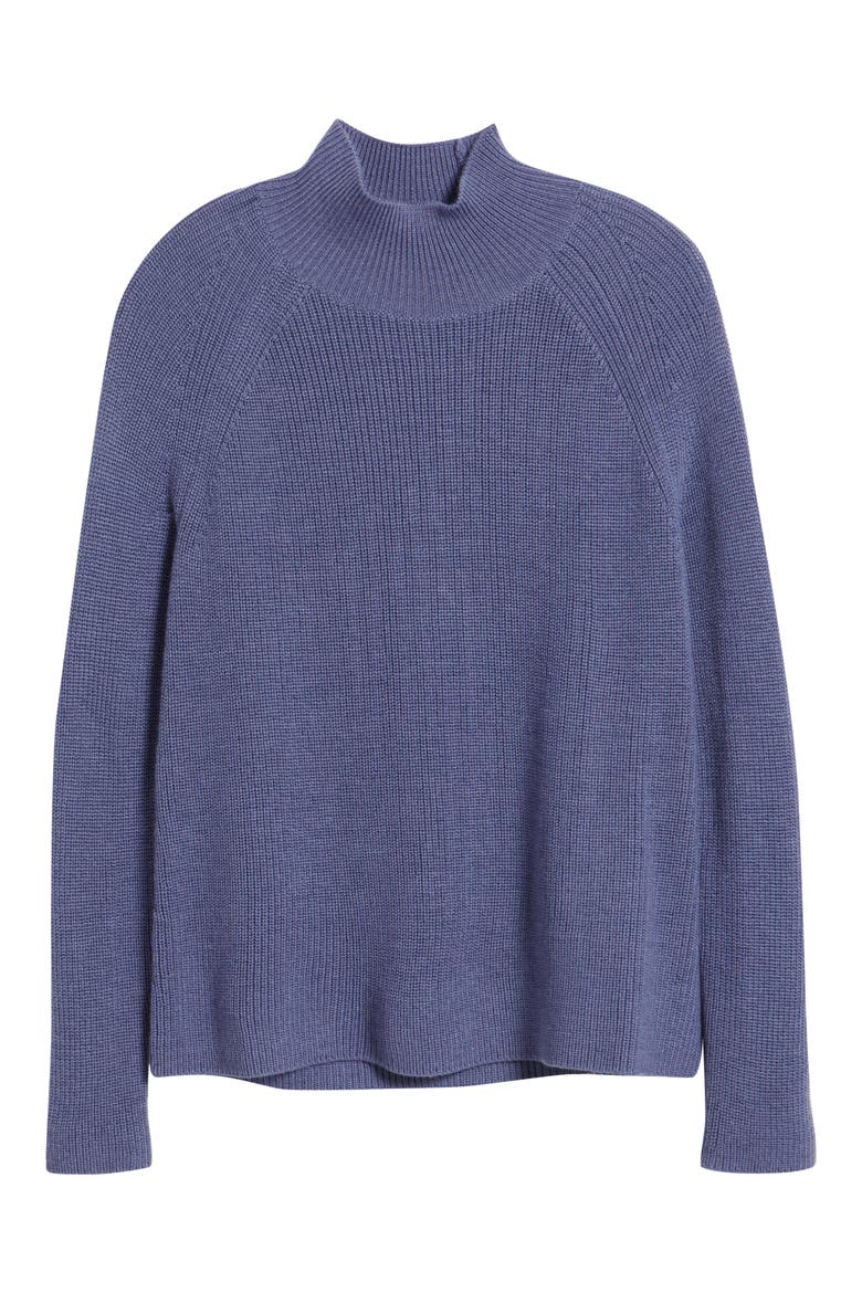 Raglan Sleeve Merino Wool Turtleneck Sweater, Alternate, color, PERIWINKLE