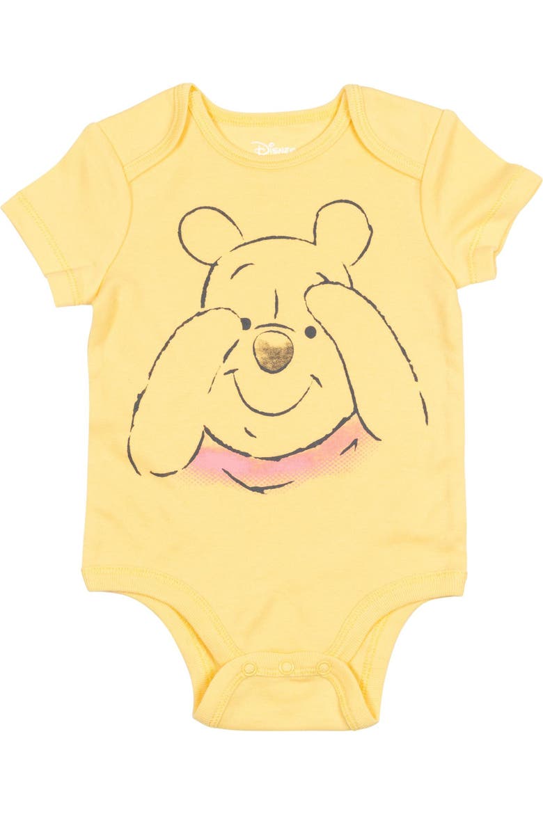 5-Pack Short Sleeve Bodysuits, Alternate, color, Disney Rainbow Multi