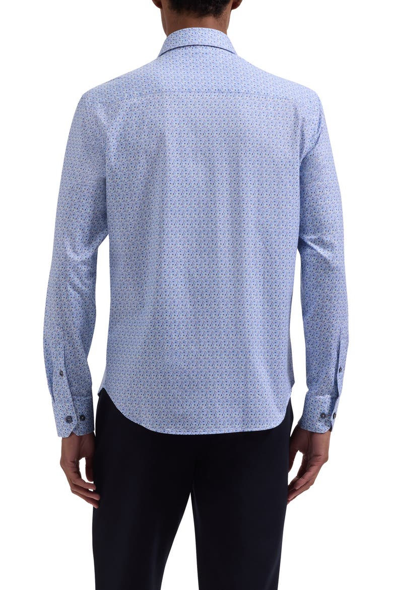 James OoohCotton® Geometric Print Button-Up Shirt, Alternate, color, IRIS