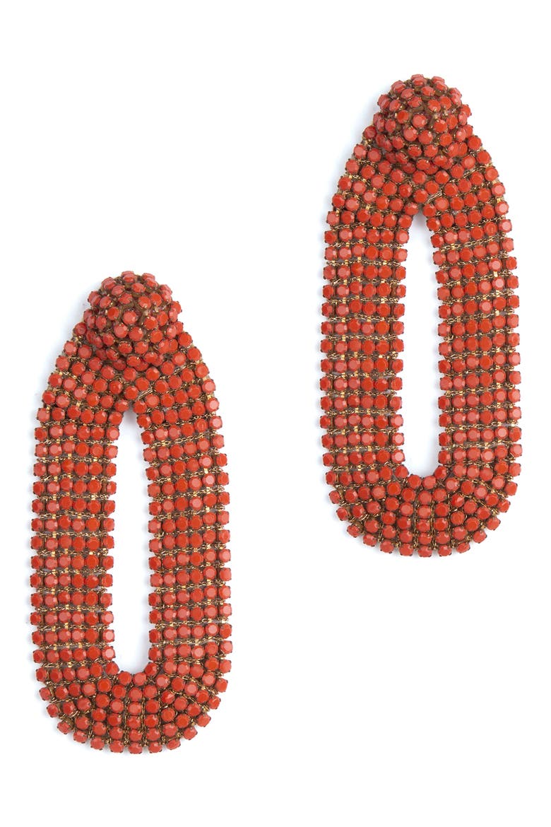 Bianca Earrings, Main, color, CORAL