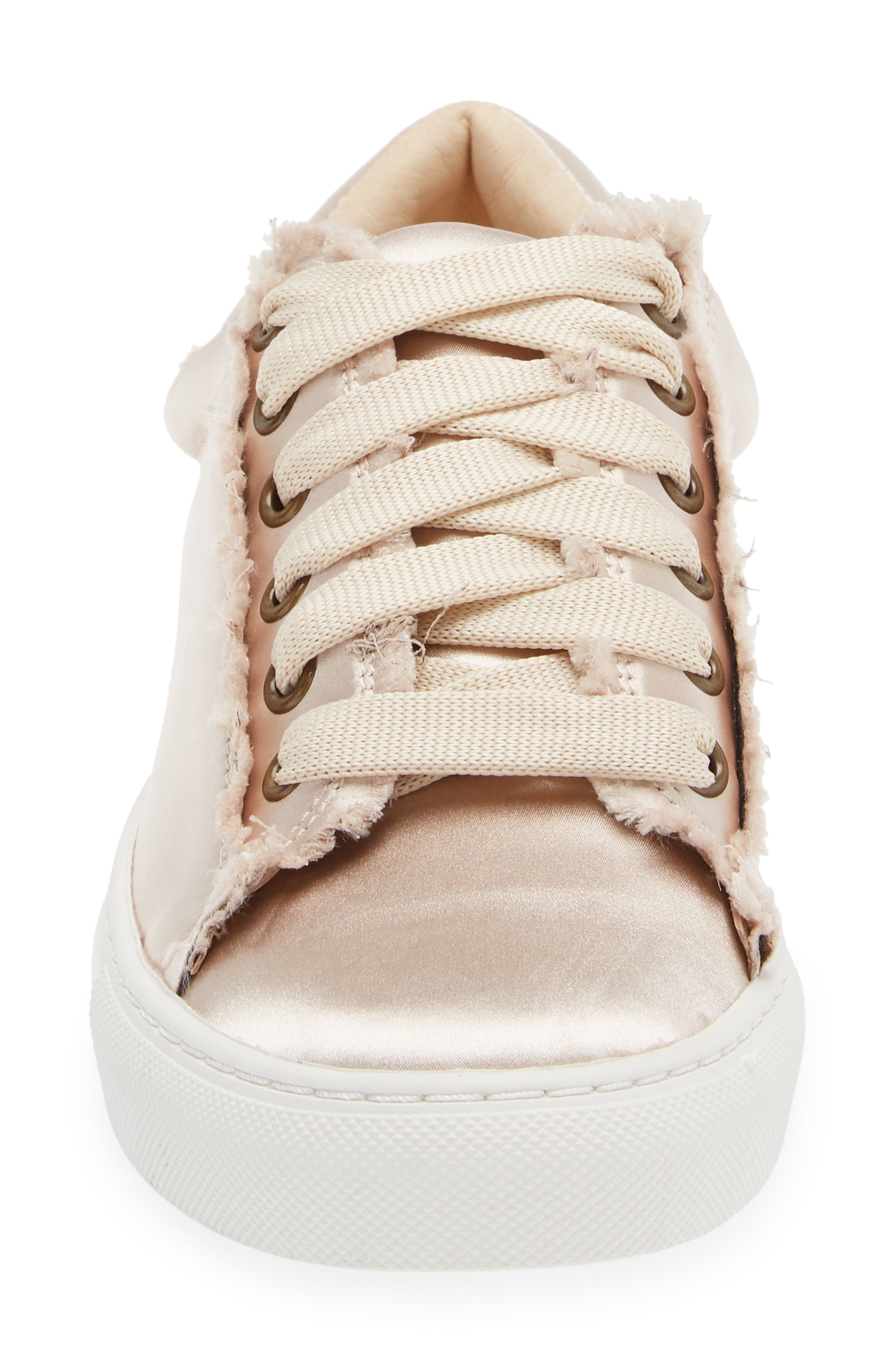 Chocolat Blu Satin Sneaker, Alternate, color, Champagne Satin
