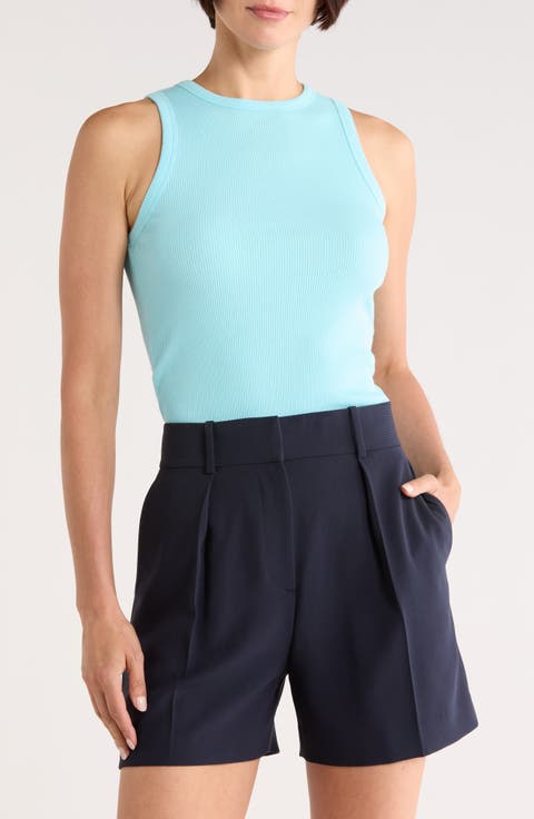 Fitted Rib Stretch Organic Cotton Tank