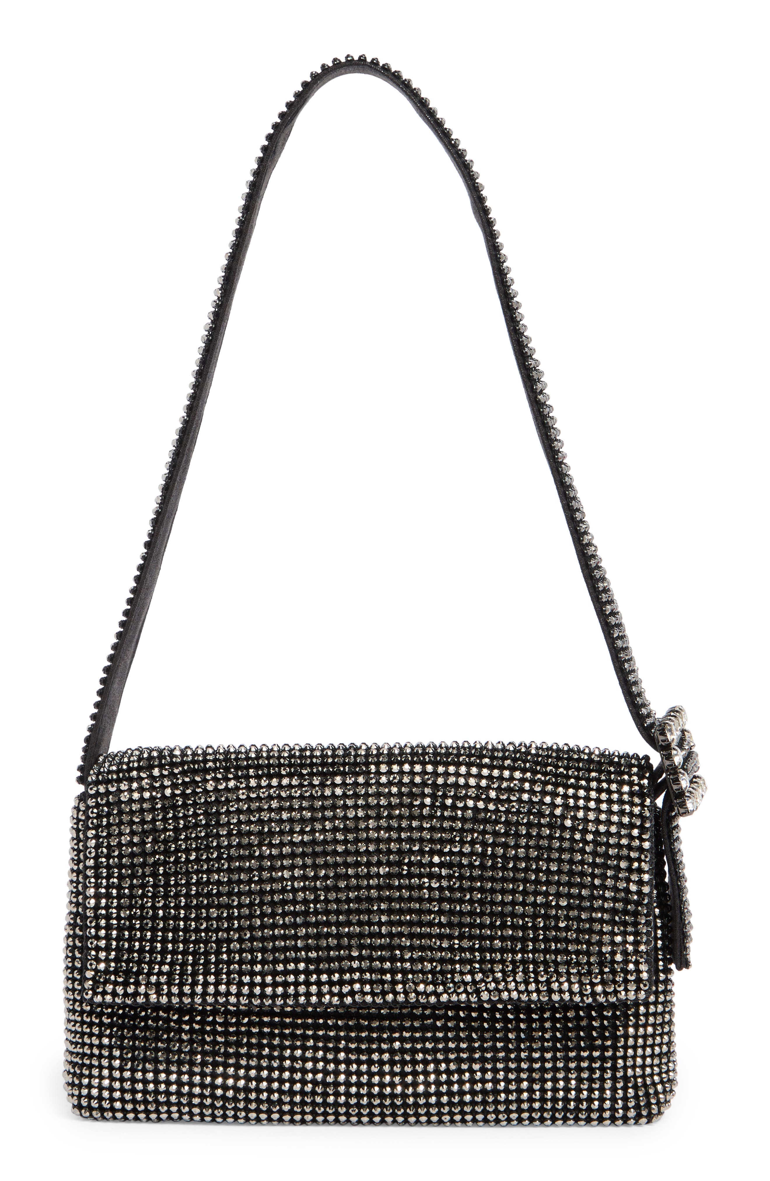 Jessica McClintock Fayra Crystal Mesh Shoulder Bag