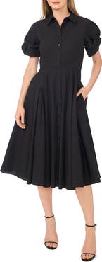 Ted Baker Twist Sleeve Cotton Midi Shirtdress