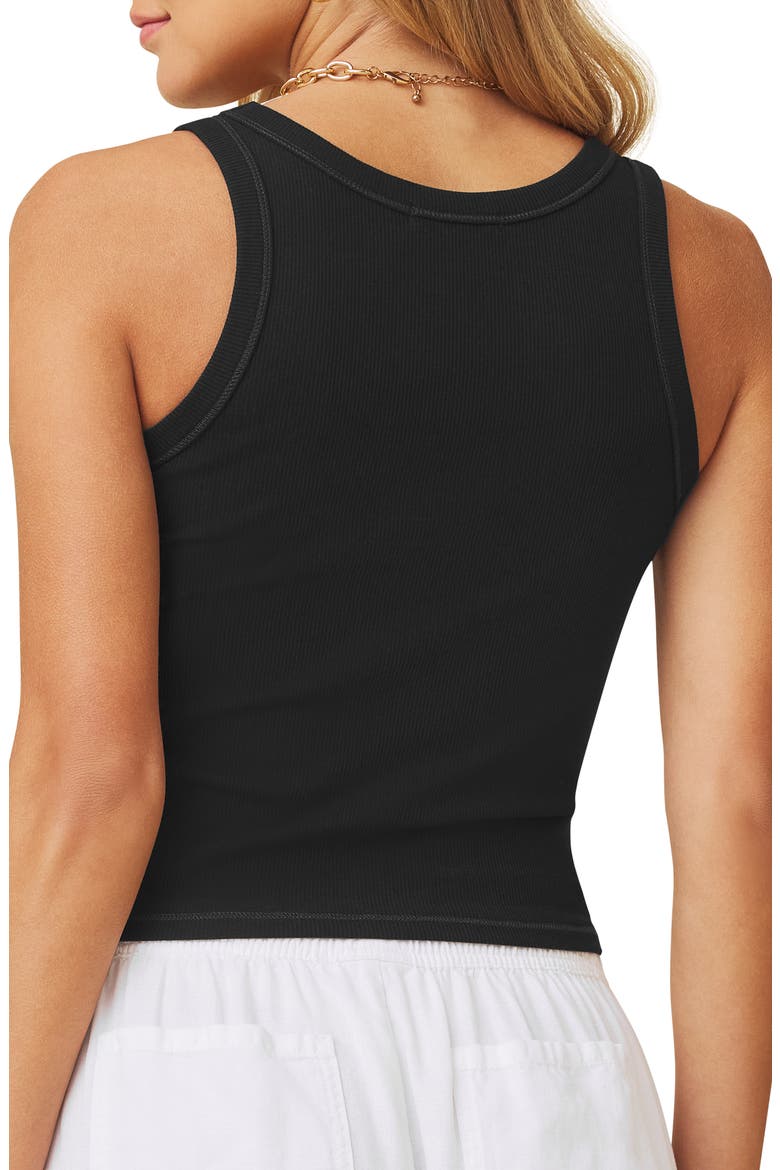 Roma Cotton Blend Tank, Alternate, color, BLACK