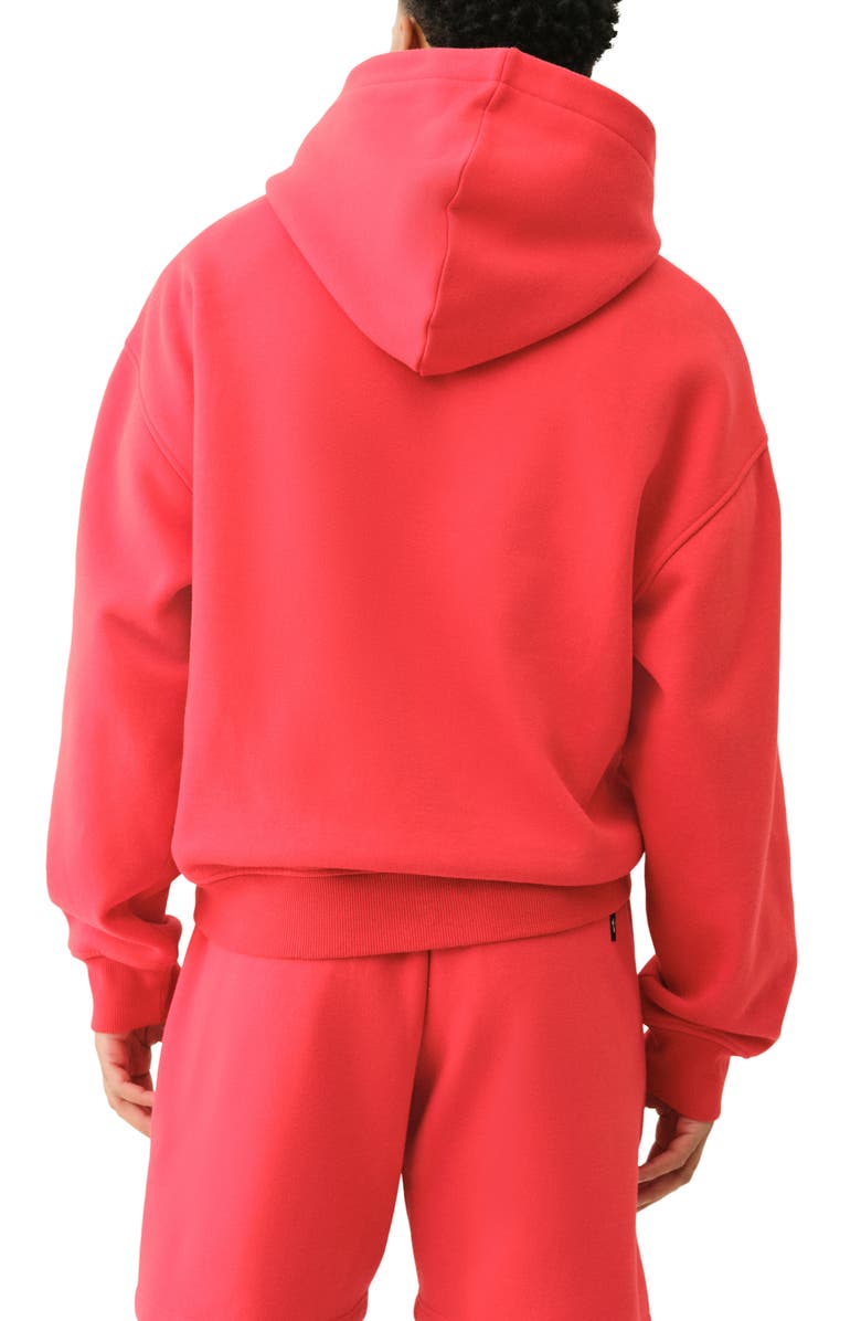 True Religion Embroidered Logo Cotton Blend Crop Hoodie, Alternate, color, Molten Lava