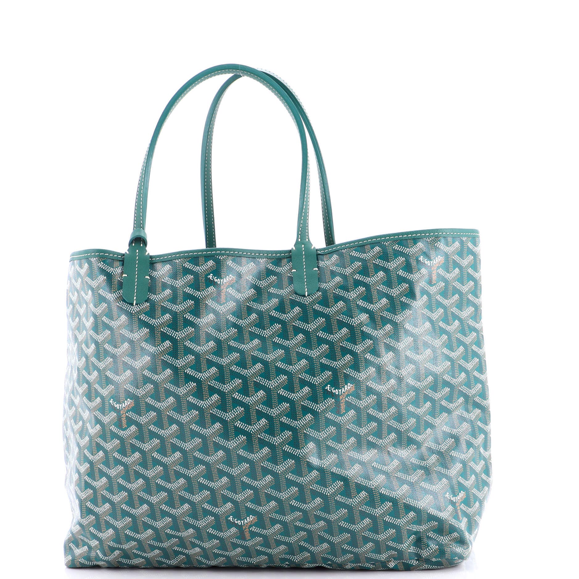 Pre-Owned Goyard Saint Louis Tote Coated Canvas PM, Main, color, Green
