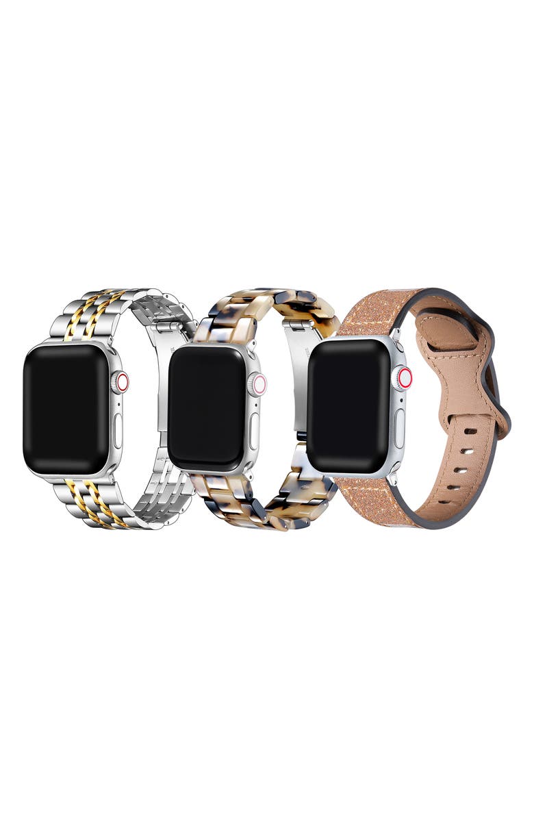 Posh Tech Assorted 3-Pack 20mm Apple Watch<sup>®</sup> Watchbands, Alternate, color,