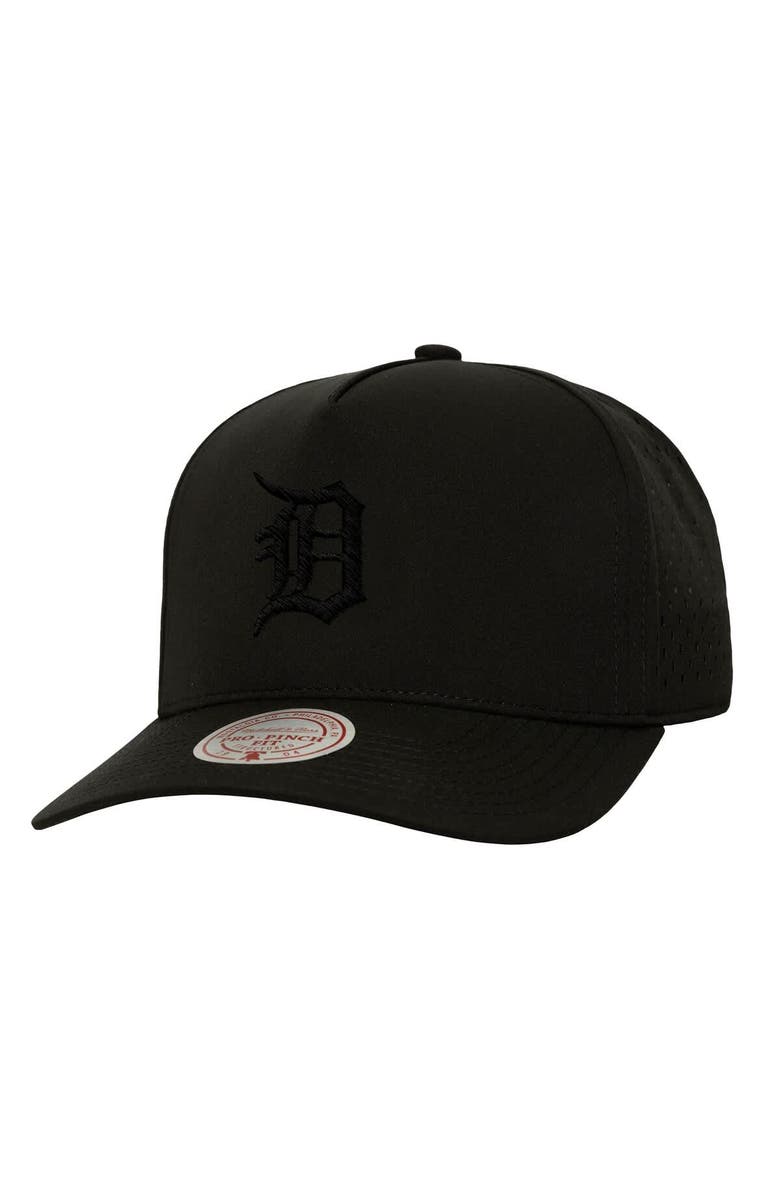 Mitchell & Ness Men's Mitchell & Ness  Black Detroit Tigers Perfect Icon Pro Pinch Snapback Hat, Main, color, Black