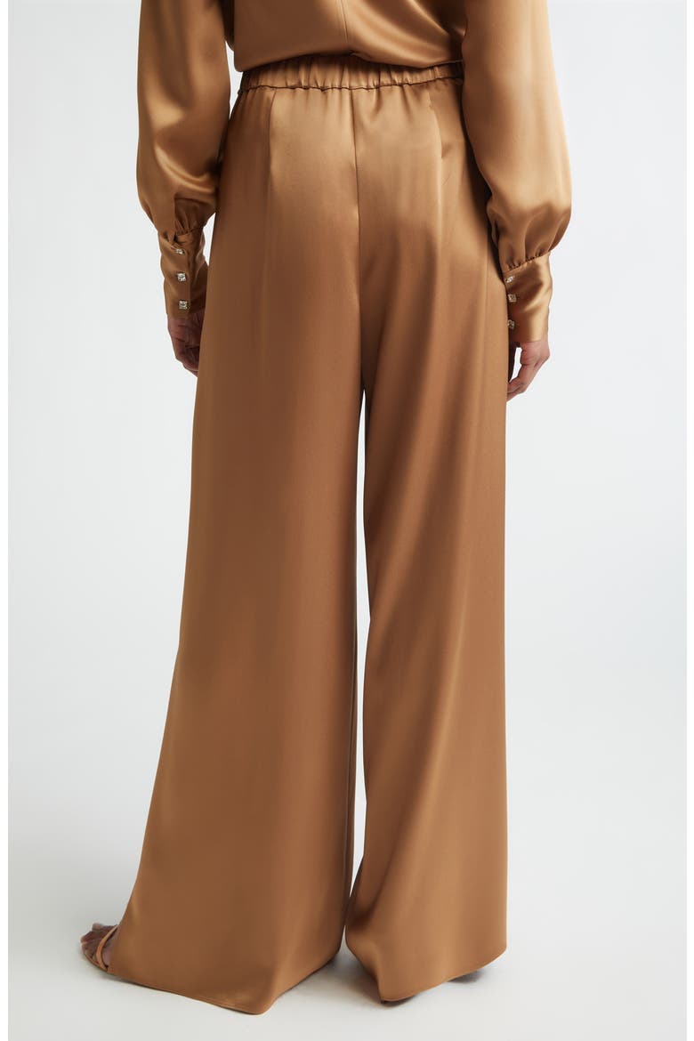 Kate Side Slit Liquid Satin Pants, Alternate, color, VICUNA