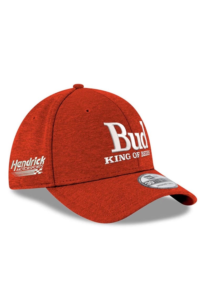 Men's New Era Scarlet Ken Schrader Bud King of Beers 39THIRTY Flex Hat, Main, color, Scarlet