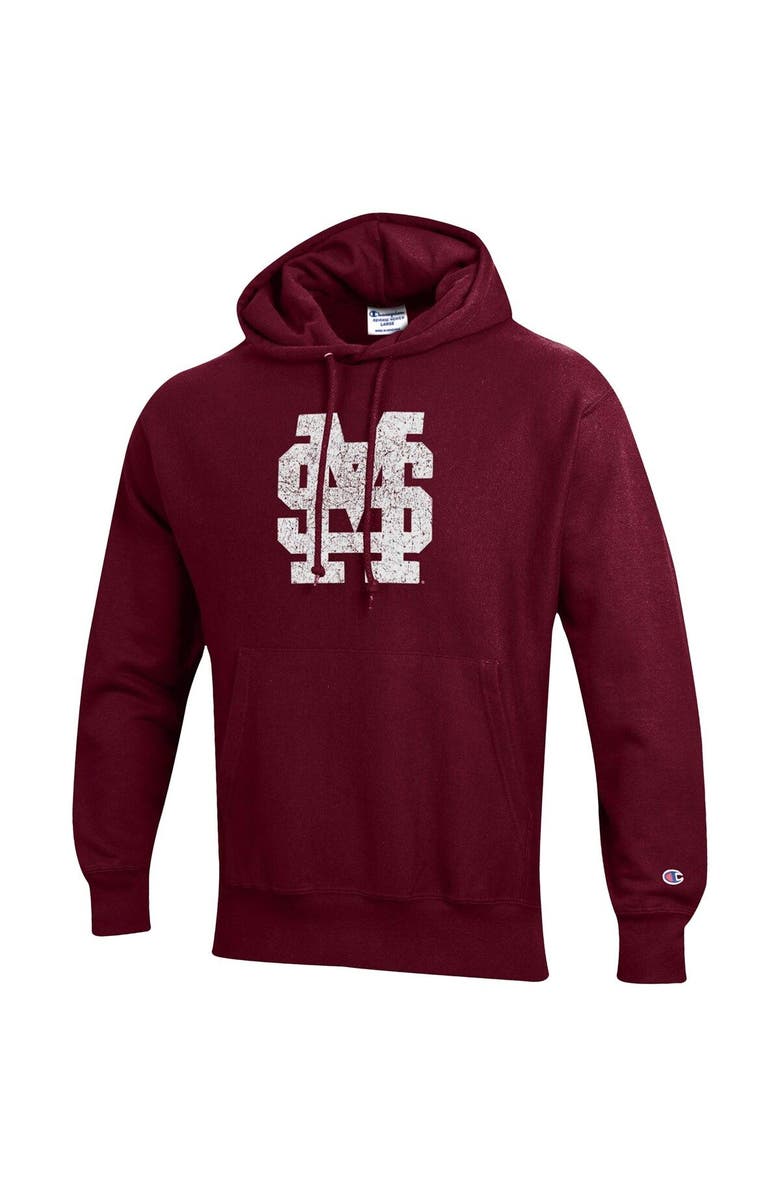 Champion Men's Champion Maroon Mississippi State Bulldogs Vault Logo Reverse Weave Pullover Hoodie, Alternate, color,