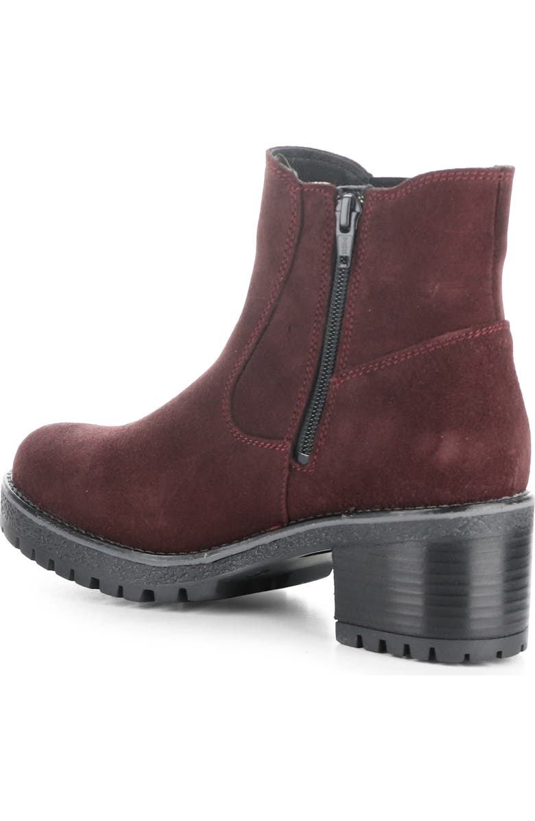 Bos. & Co. Mercy Waterproof Zip Bootie, Alternate, color, Mulberry Suede