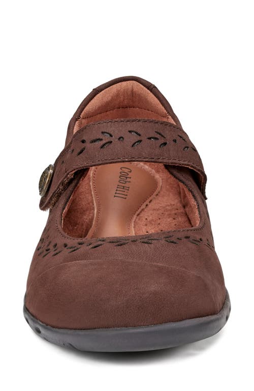 Rockport Cobb Hill Perry Mary Jane Ballet Flat In Dark Brown