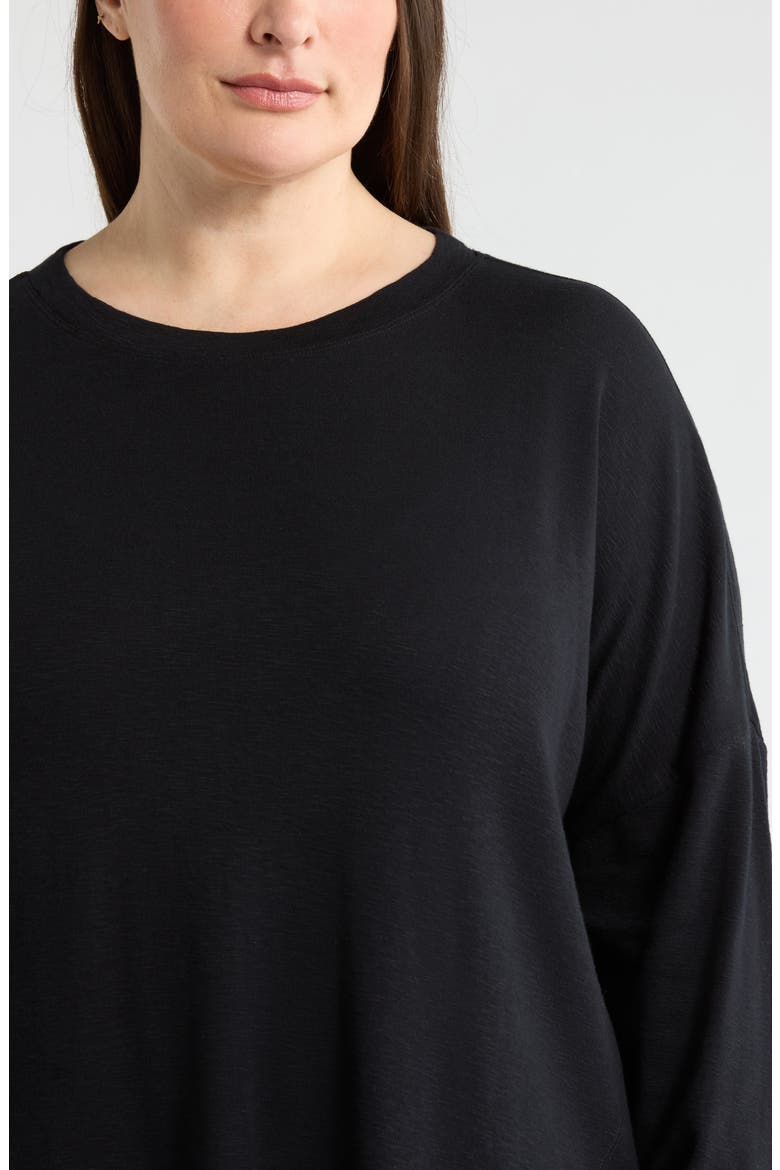 Ease Up Rib Oversize T-Shirt, Alternate, color, BLACK