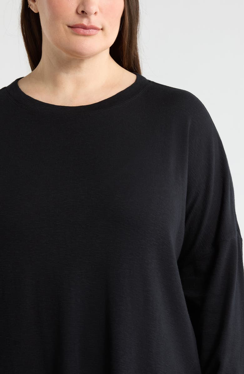 Zella Ease Up Rib Oversize T-Shirt, Alternate, color, Black