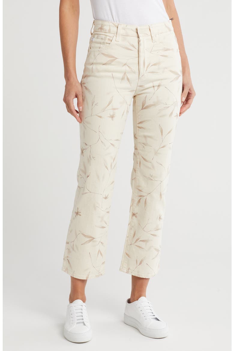 Kinsley Straight Leg Pants, Main, color, WINTER FLOWER ALMOND BISCOTTI