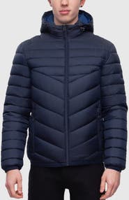 Rokka&Rolla Lightweight Quilted Hooded Puffer Jacket