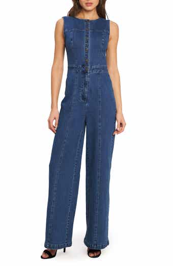 Buttoned Denim Jumpsuit
