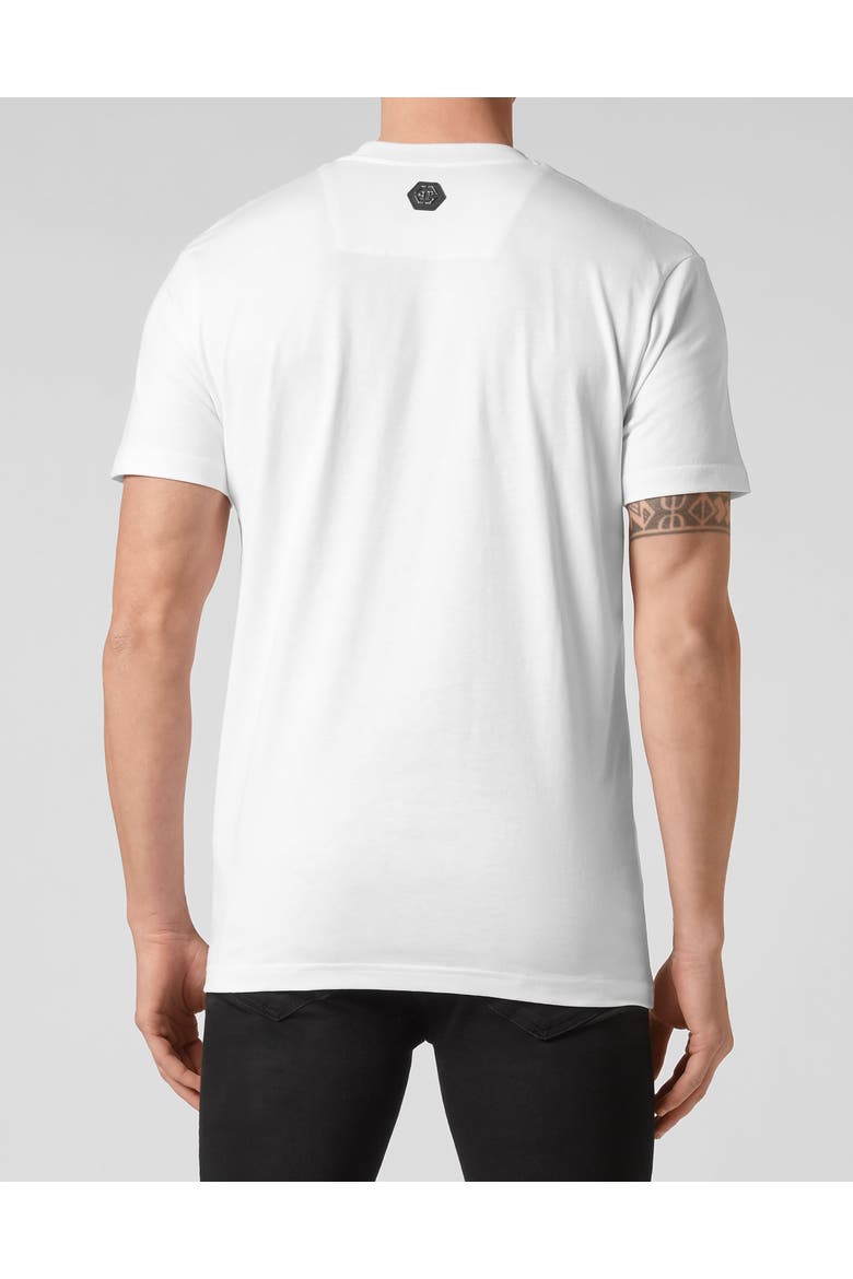 T-Shirt Round Neck Ss Teddy Glass Men, Alternate, color, white